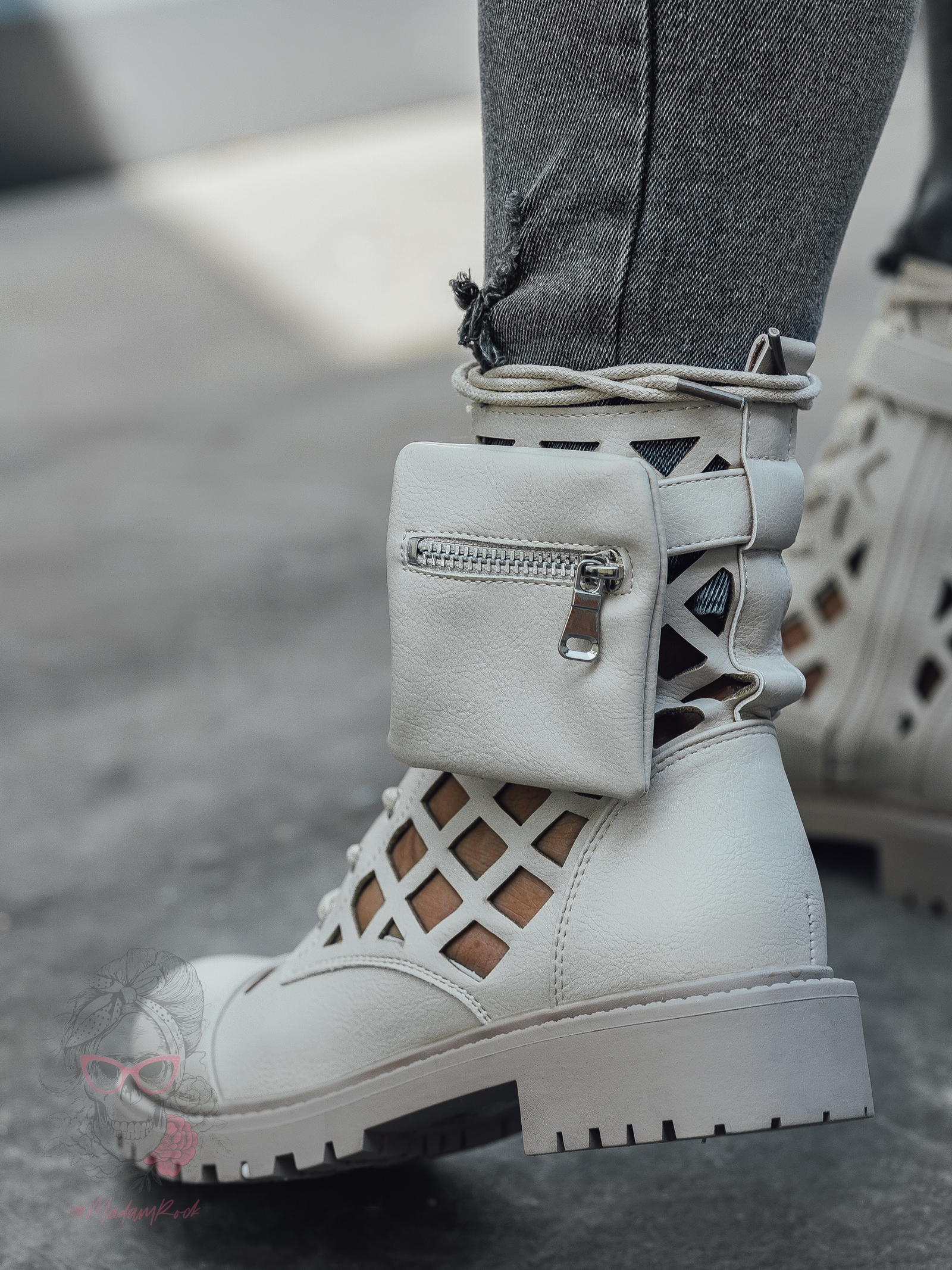 Workery ażurowe Rock LyFlo beżowe