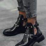 Workery Rock Fort Soft IV czarne lakierowane