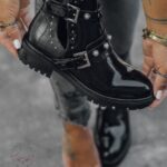 Workery Rock Fort Soft IV czarne lakierowane