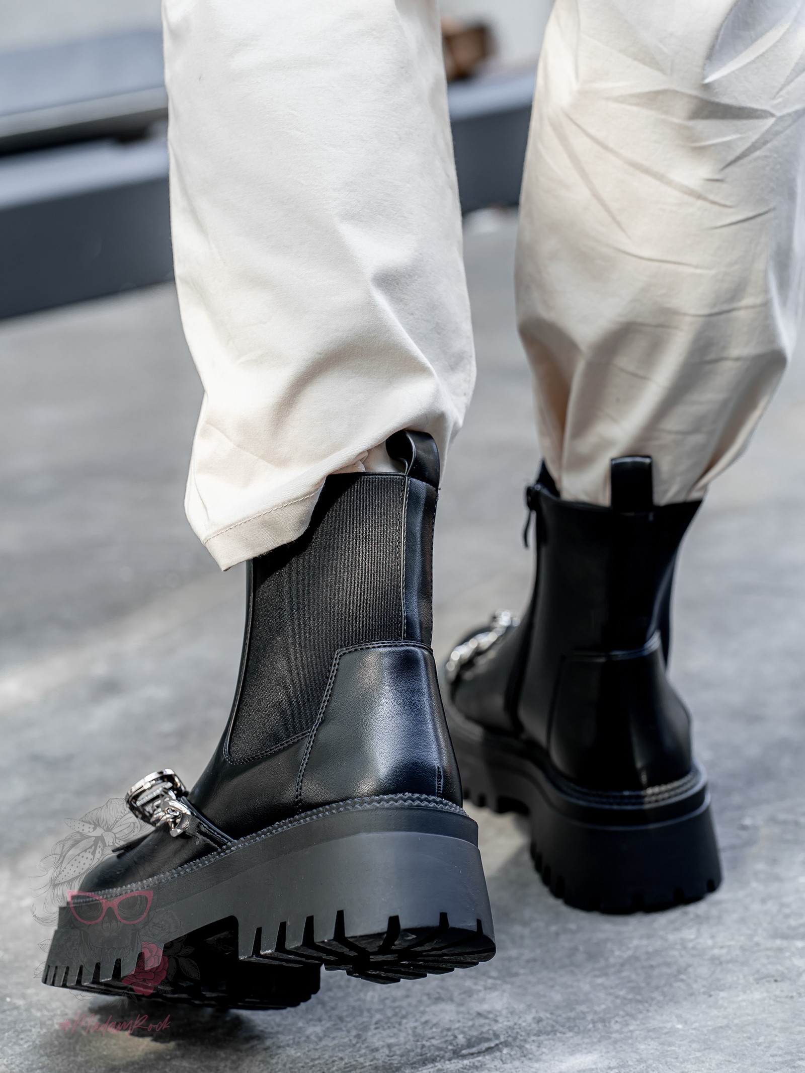 Botki bikery Rock Gart czarne