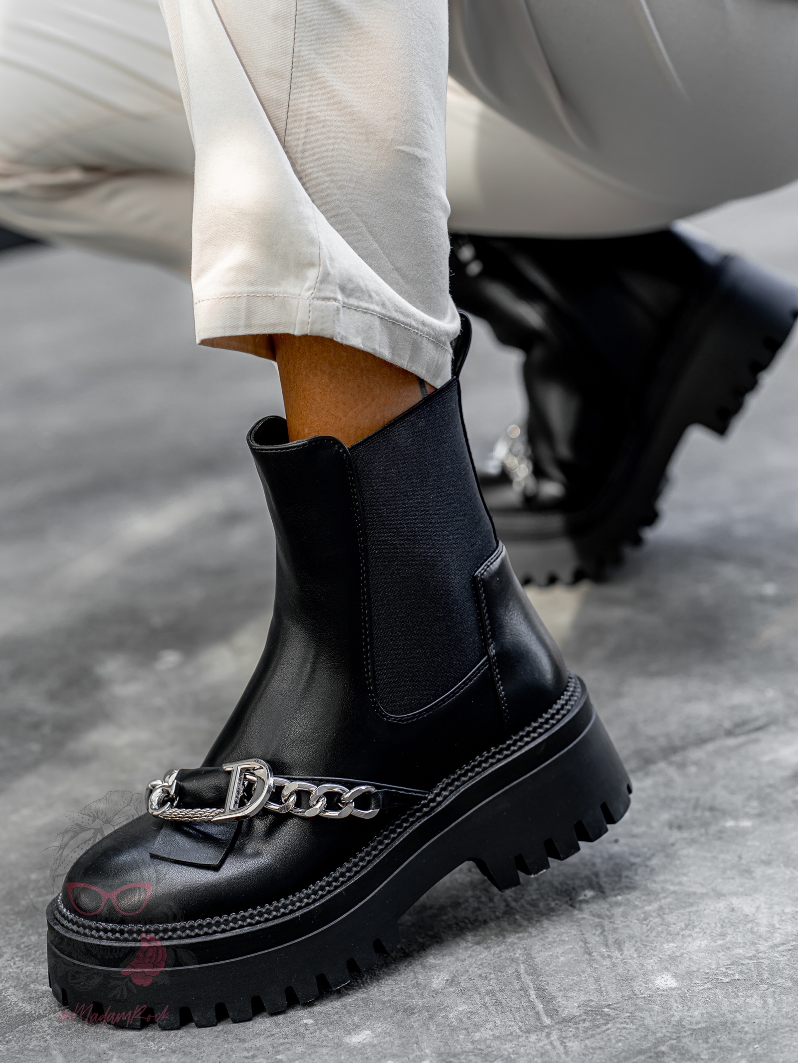 Botki bikery Rock Gart czarne