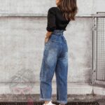 Kombinezon - jeansy + koszula Robi czarny