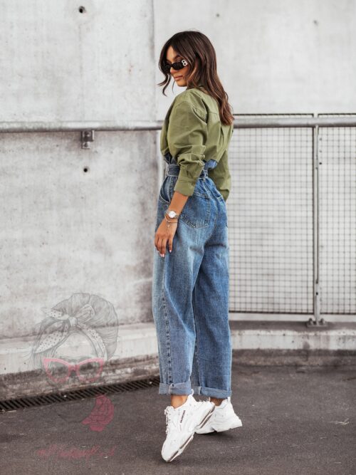 Kombinezon - jeansy + koszula Robi khaki