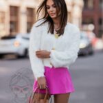 Sweter włochaty Yetti biały