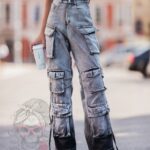 Spodnie jeansowe bojówki Juddy szare