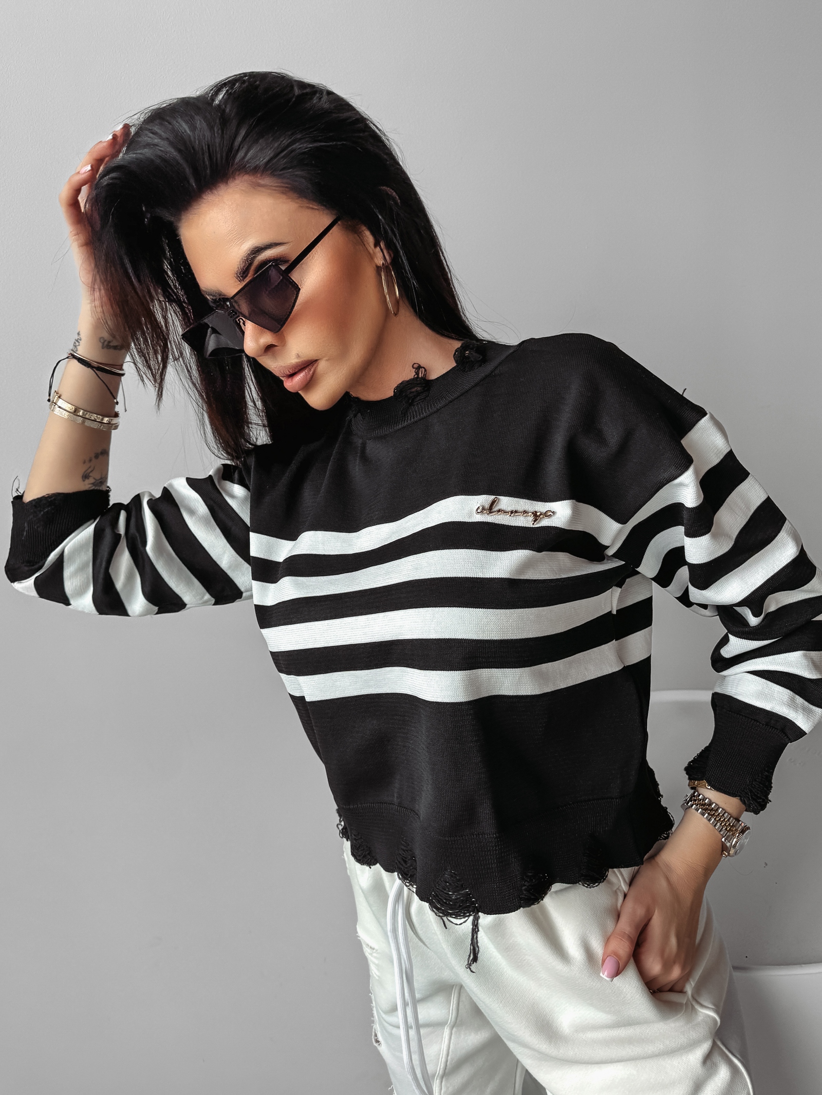 Sweter oversize REGA OLAVOGA czarny