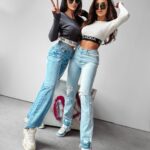 Bluzka basicowa prążkowana DANA OLAVOGA grafitowa