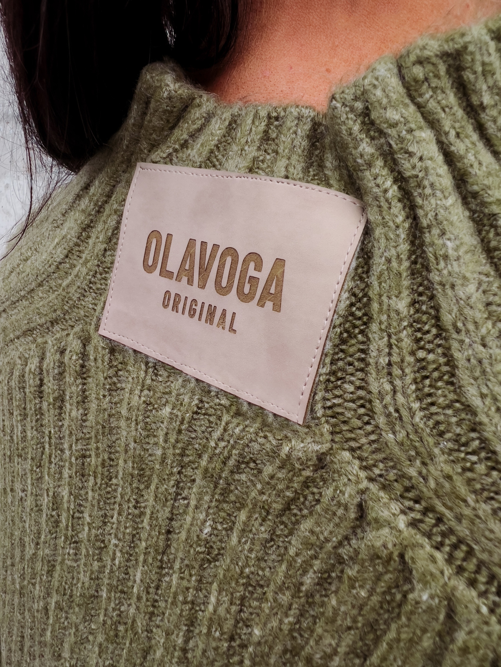Sweter półgolf oversize LOPE OLAVOGA khaki