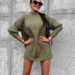 Sweter półgolf oversize LOPE OLAVOGA khaki