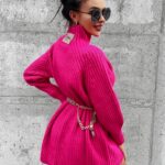 Sweter półgolf oversize LOPE OLAVOGA różowy