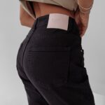 Spodnie jeansowe z efektem sprania RUBIS OLAVOGA czarne