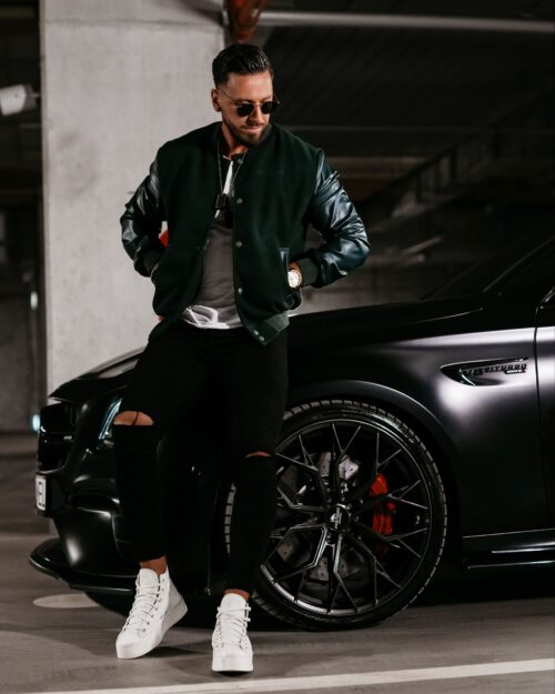 Kurtka męska bomberka BLANK OLAVOGA butelkowa