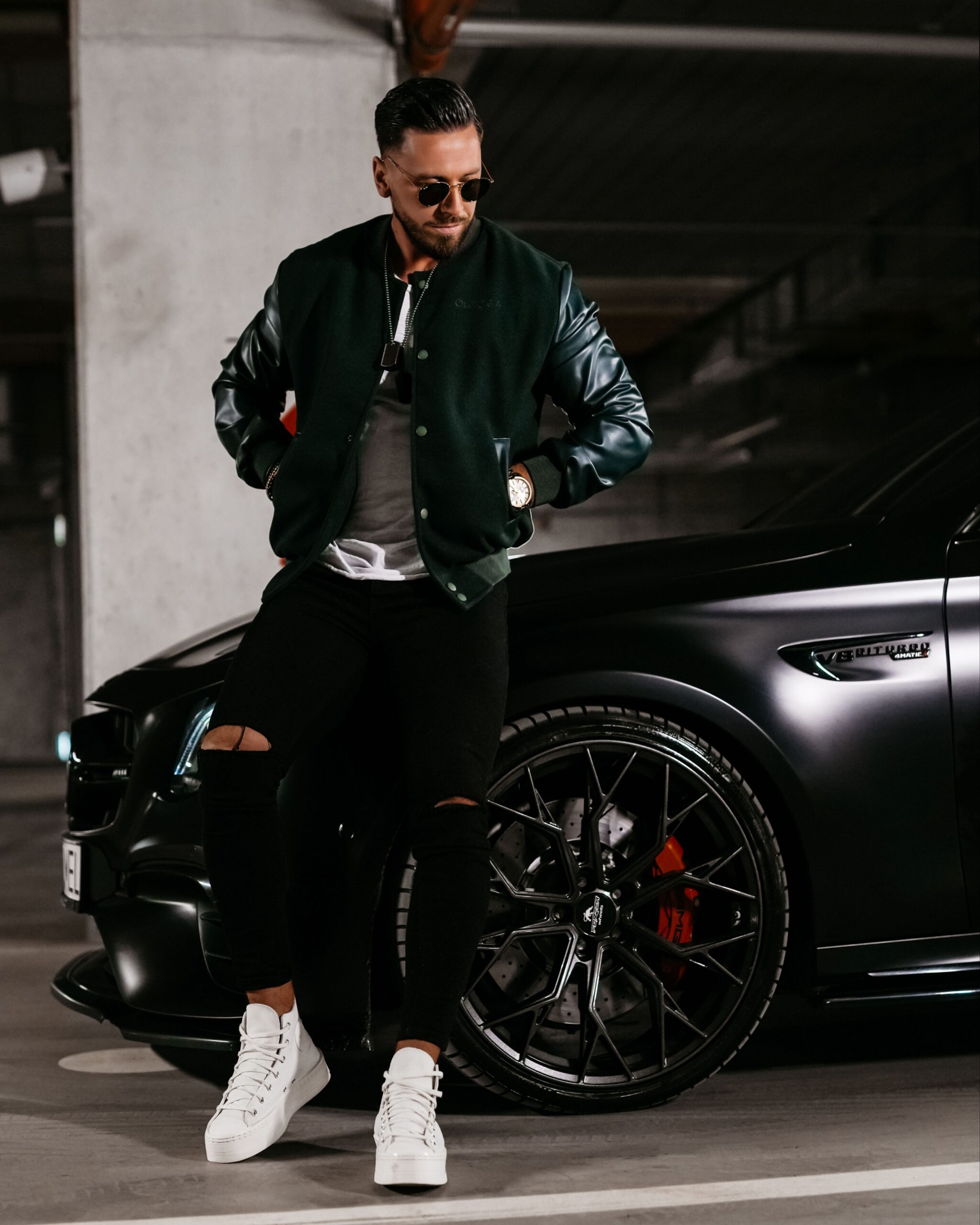 Kurtka męska bomberka BLANK OLAVOGA butelkowa