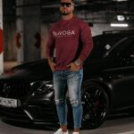 Bluza męska crewneck Aiden Ola Voga bordowa