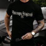 T-shirt męski slim fit VEGOSH OLAVOGA czarny