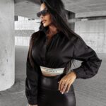 Koszula elegancka krótka SABELLA OLAVOGA czarna