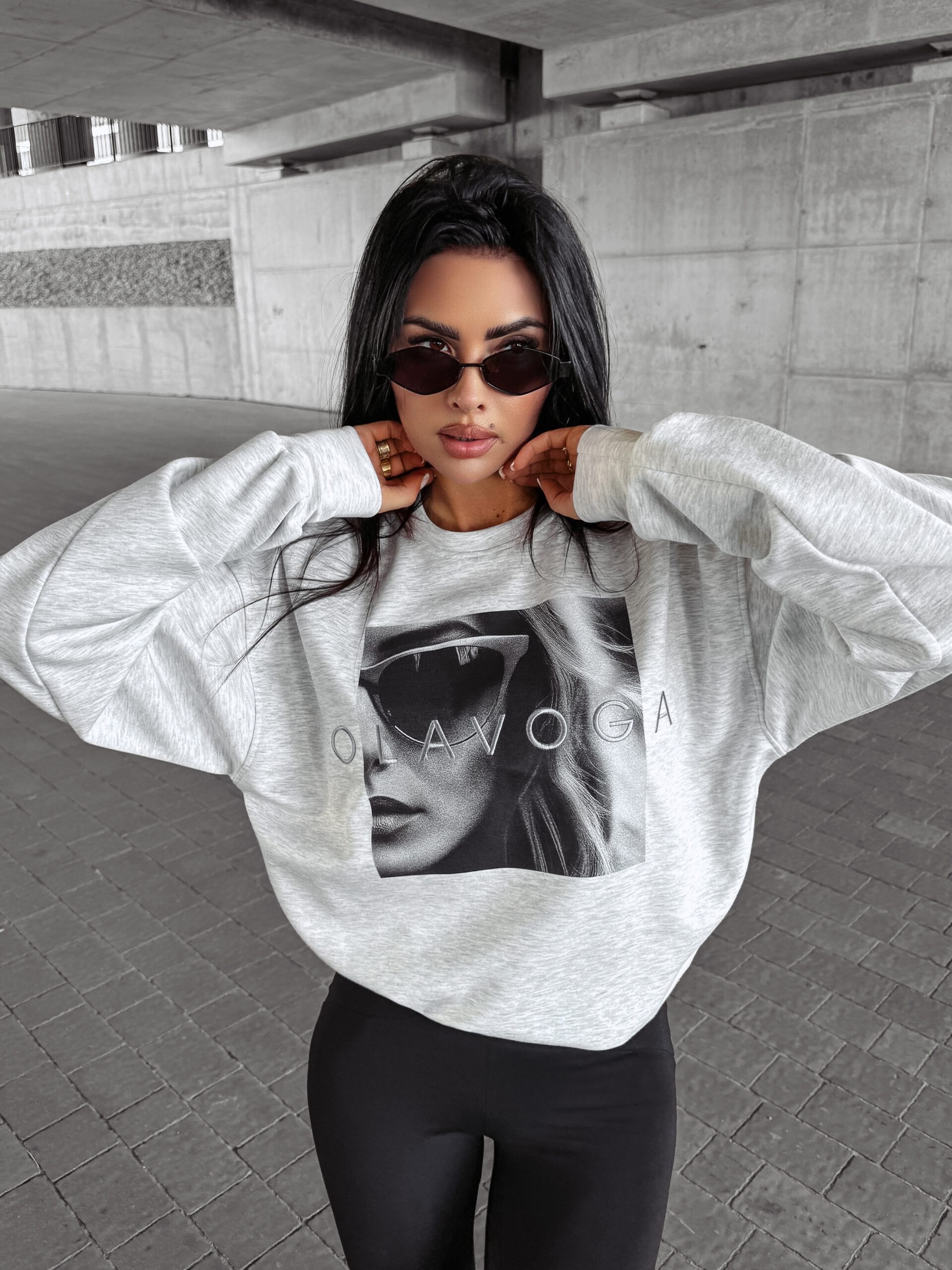 Bluza damska oversize MODESTO OLAVOGA szara