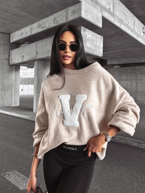 Sweter klasyczny VICI OLAVOGA beżowy