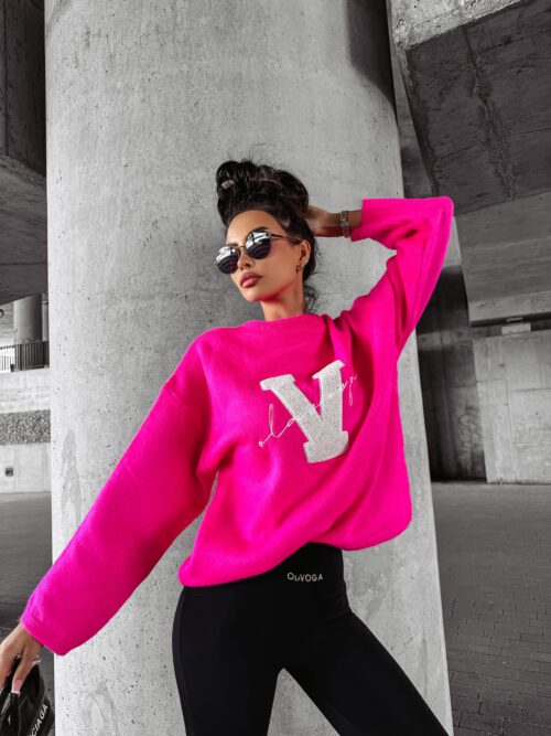 Sweter klasyczny VICI OLAVOGA różowy