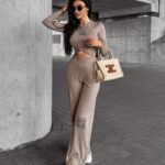 Komplet casualowy damski PALOMA OLAVOGA beżowy