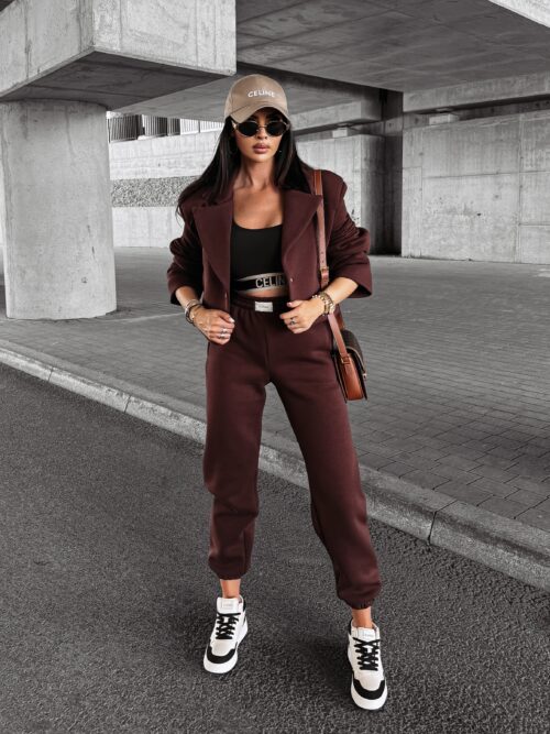 Spodnie dresowe damskie EVOLVE OLAVOGA brązowe