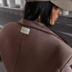 Marynarka bawełniana krótka MOCHA OLAVOGA kakao