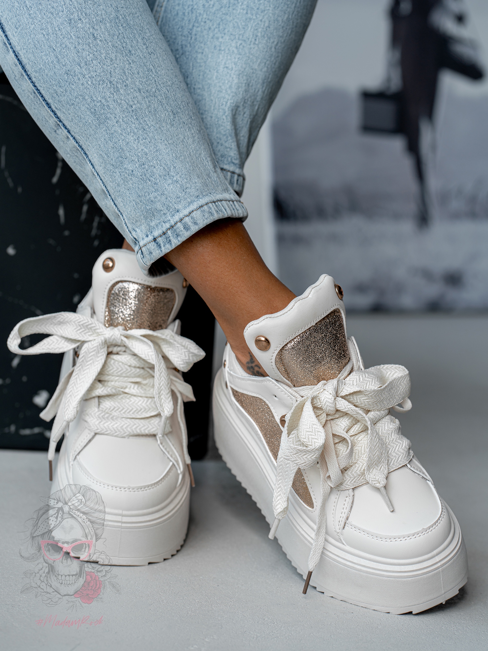 Buty sportowe Madam Toppi beżowe Buty sportowe Madam Toppi beżowe