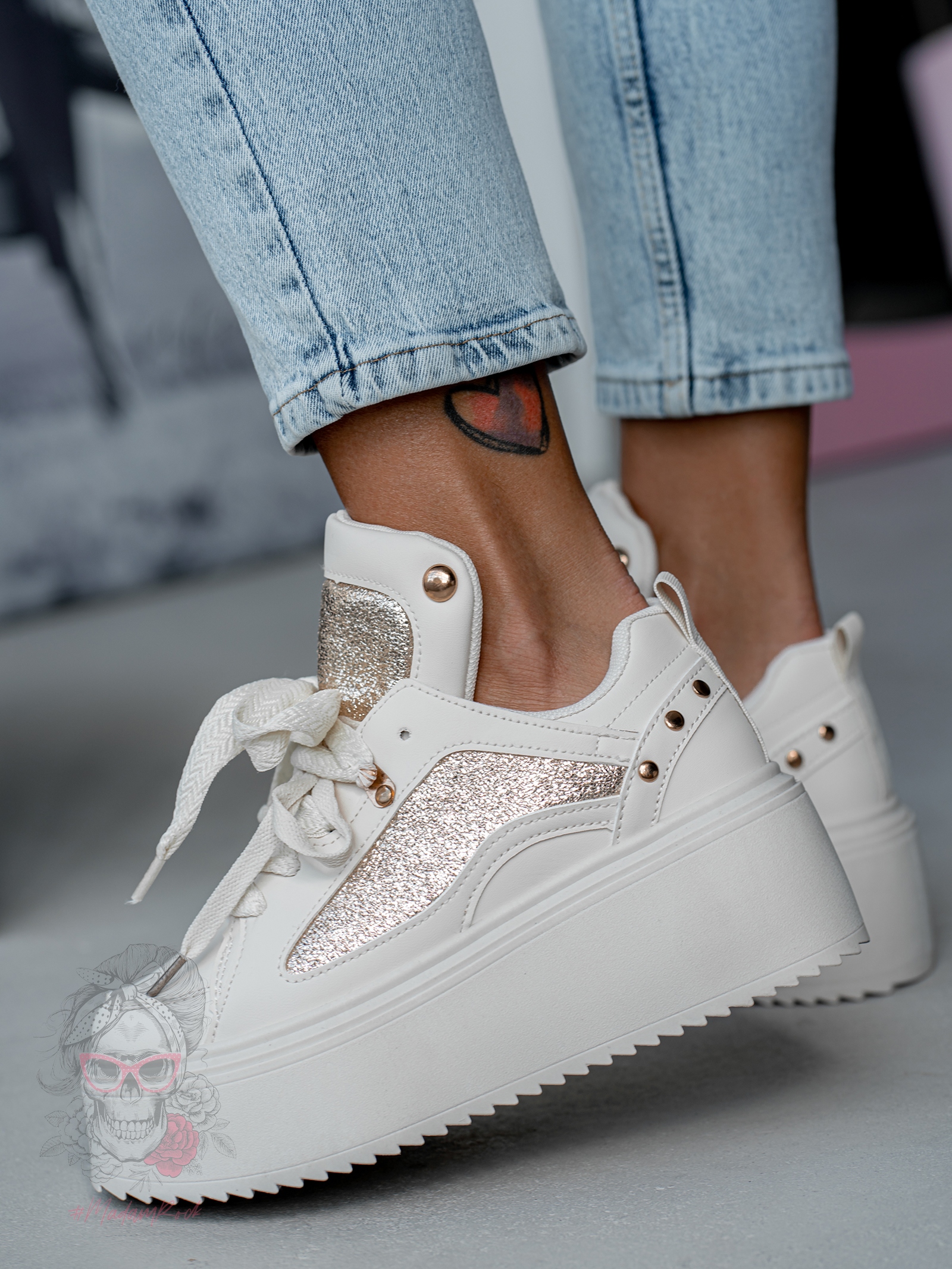 Buty sportowe Madam Toppi beżowe