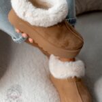 Botki wsuwane Madam Fifi karmelowe