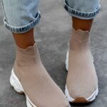 Botki skarpety Madam Rapido beżowe