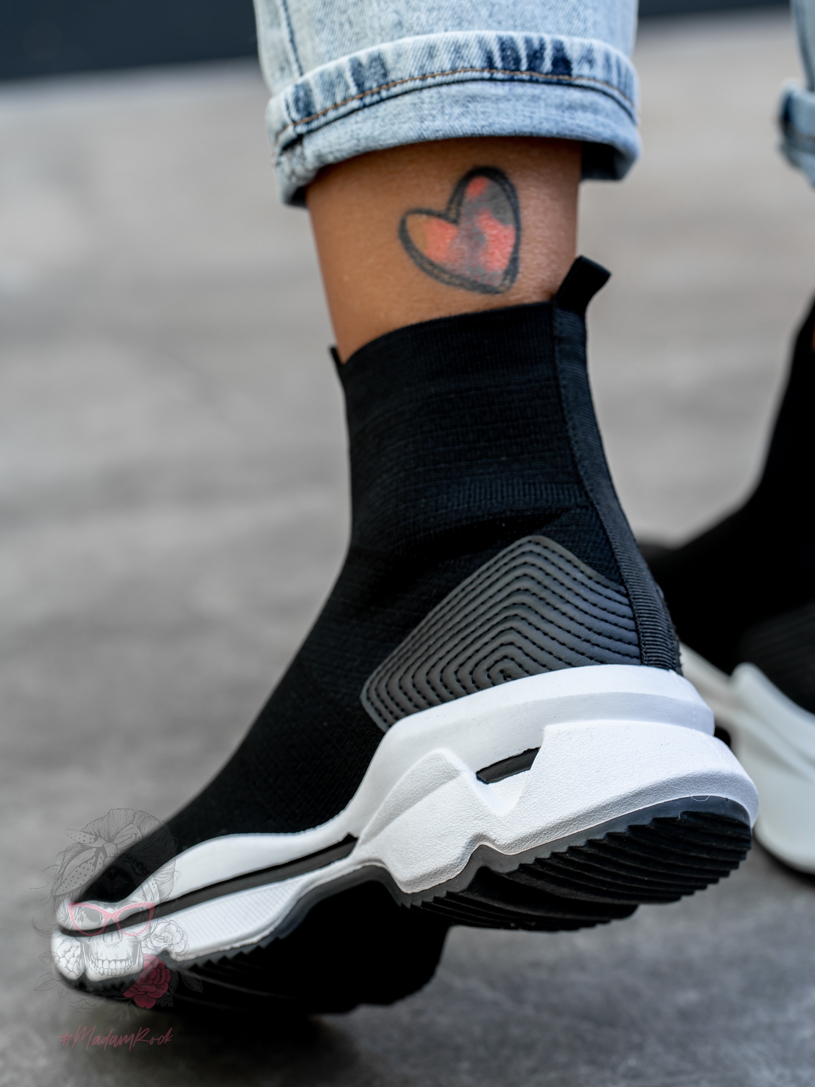 Botki skarpety Madam Rapido czarne Botki skarpety Madam Rapido czarne