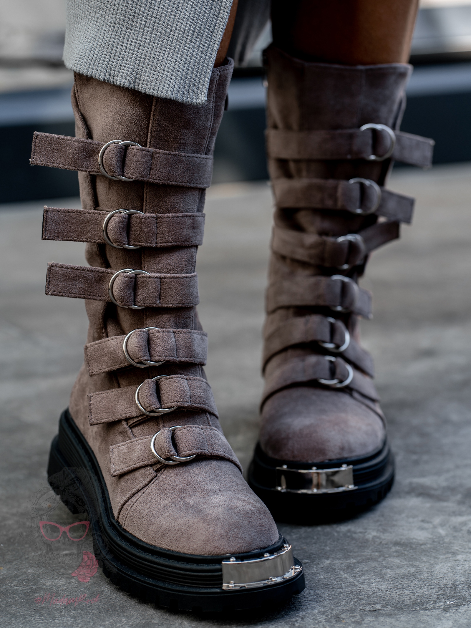 Workery z klamrami Rock Intrygo mocca