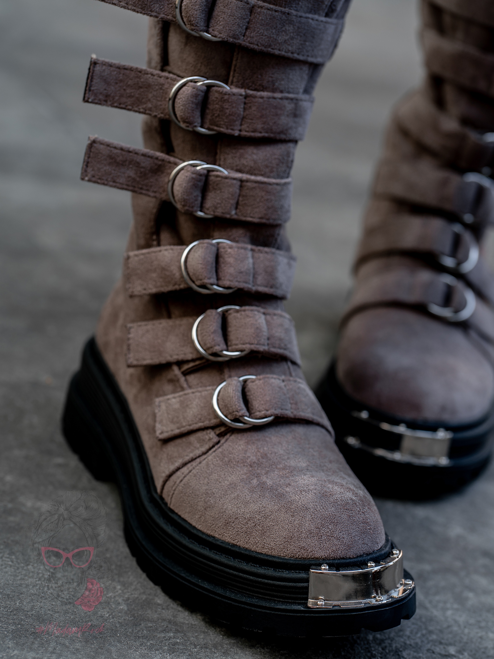 Workery z klamrami Rock Intrygo mocca