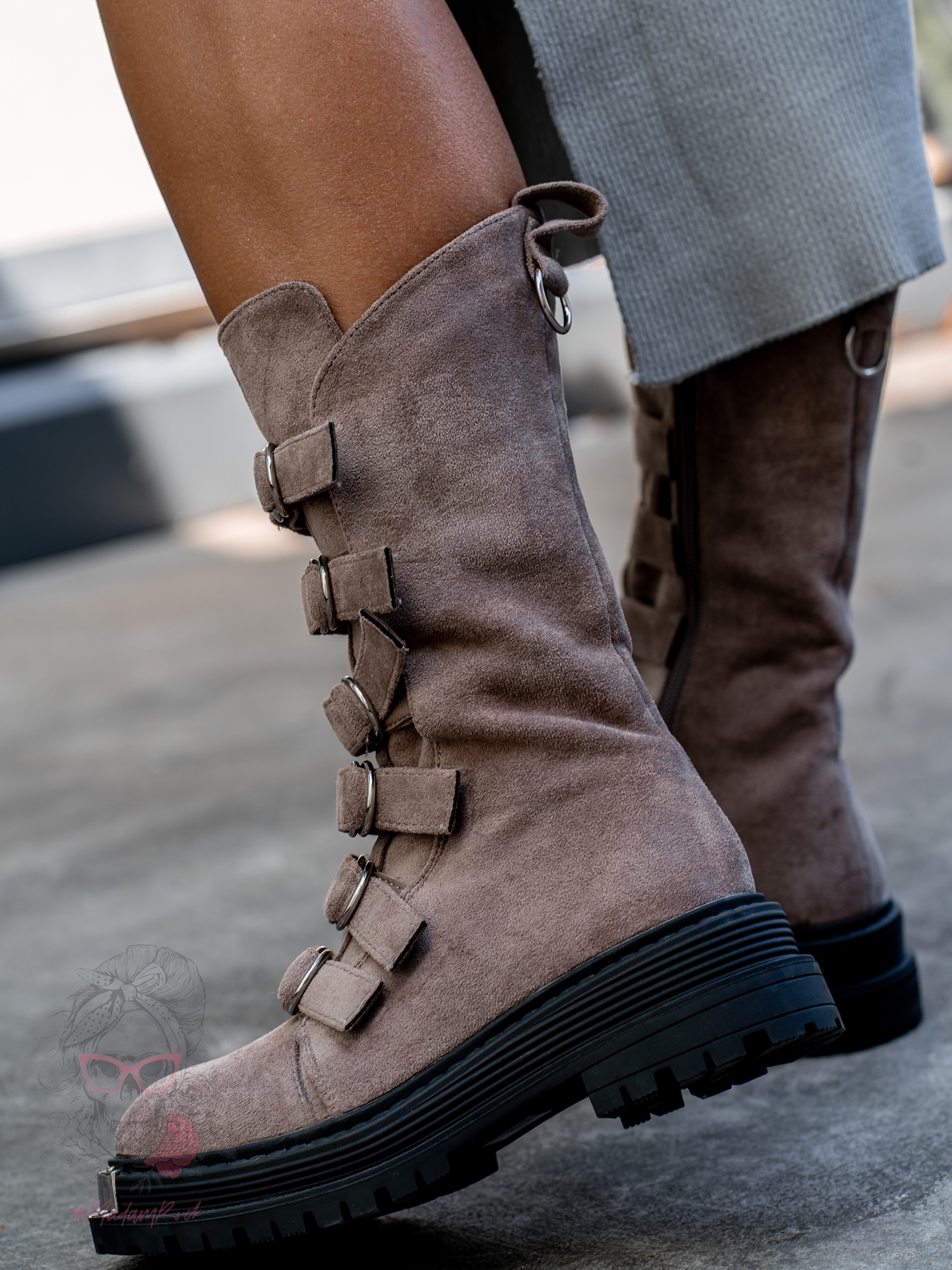 Workery z klamrami Rock Intrygo mocca