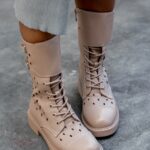 Workery ażurowe Madam Potto beżowe