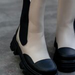 Botki motocyklowe Rock Mrok beżowe