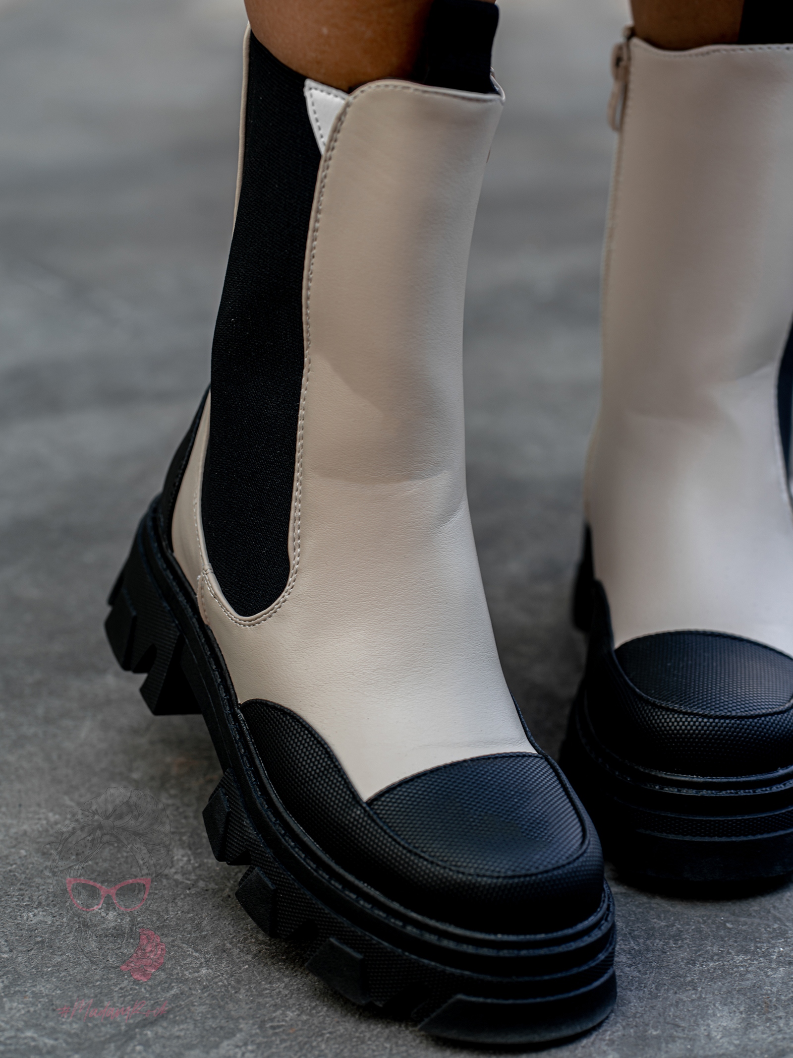 Botki motocyklowe Rock Mrok beżowe Botki motocyklowe Rock Mrok beżowe