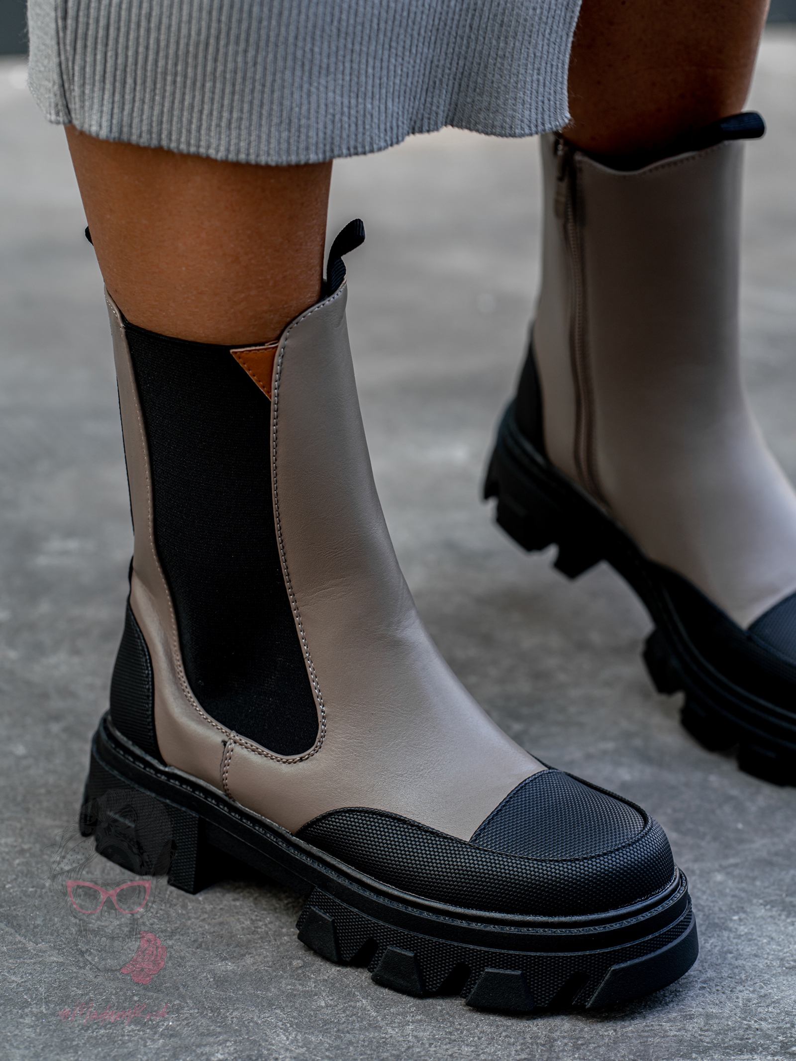 Botki motocyklowe Rock Mrok khaki