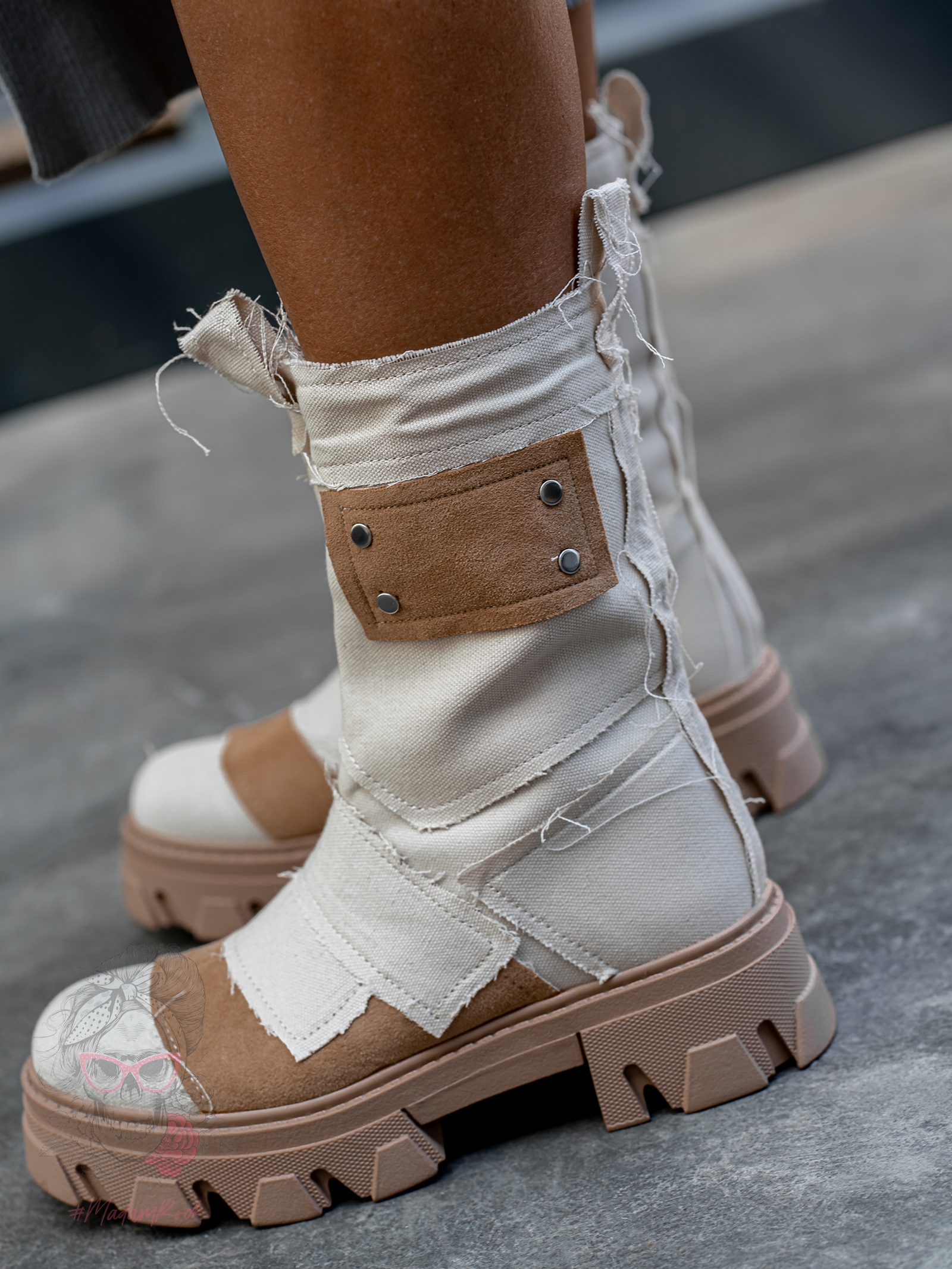 Trapery wiosenne Rock Relaxat beżowe