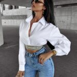 Koszula elegancka krótka SABELLA OLAVOGA biała