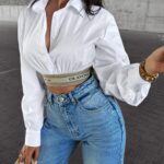 Koszula elegancka krótka SABELLA OLAVOGA biała