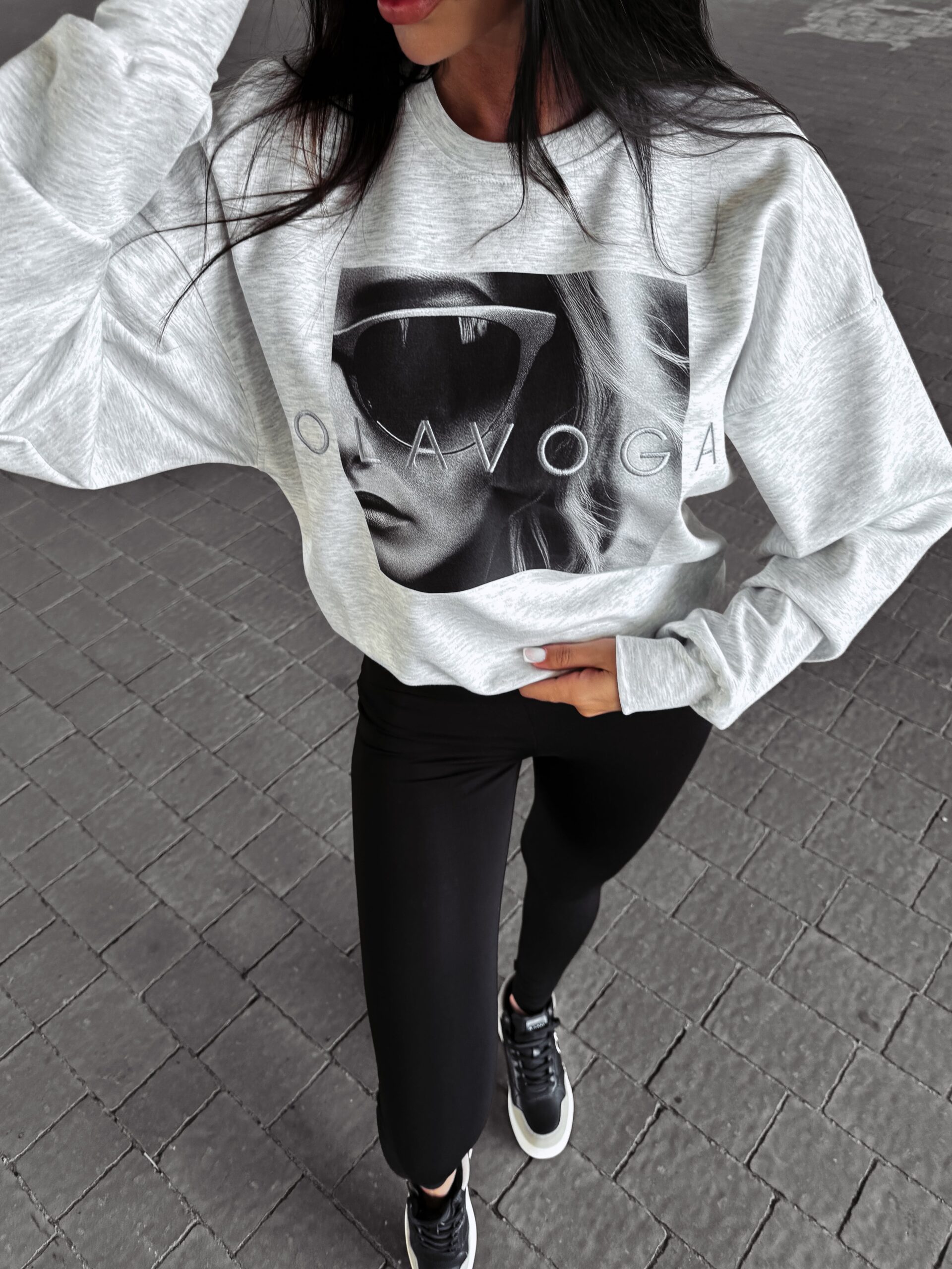 Bluza damska oversize MODESTO OLAVOGA szara