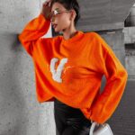 Sweter klasyczny VICI OLAVOGA pomarańczowy