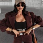 Spodnie dresowe damskie EVOLVE OLAVOGA brązowe