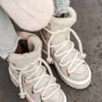 Śniegowce z kożuszkiem Aries Rock beżowe