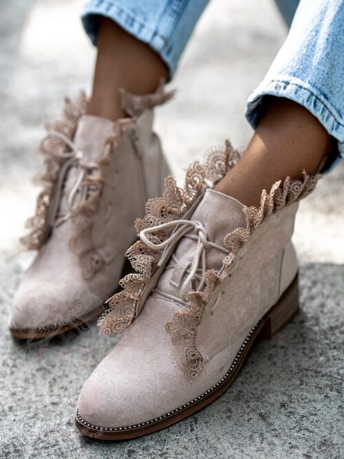 Botki sztyblety Madam Lilir beżowe