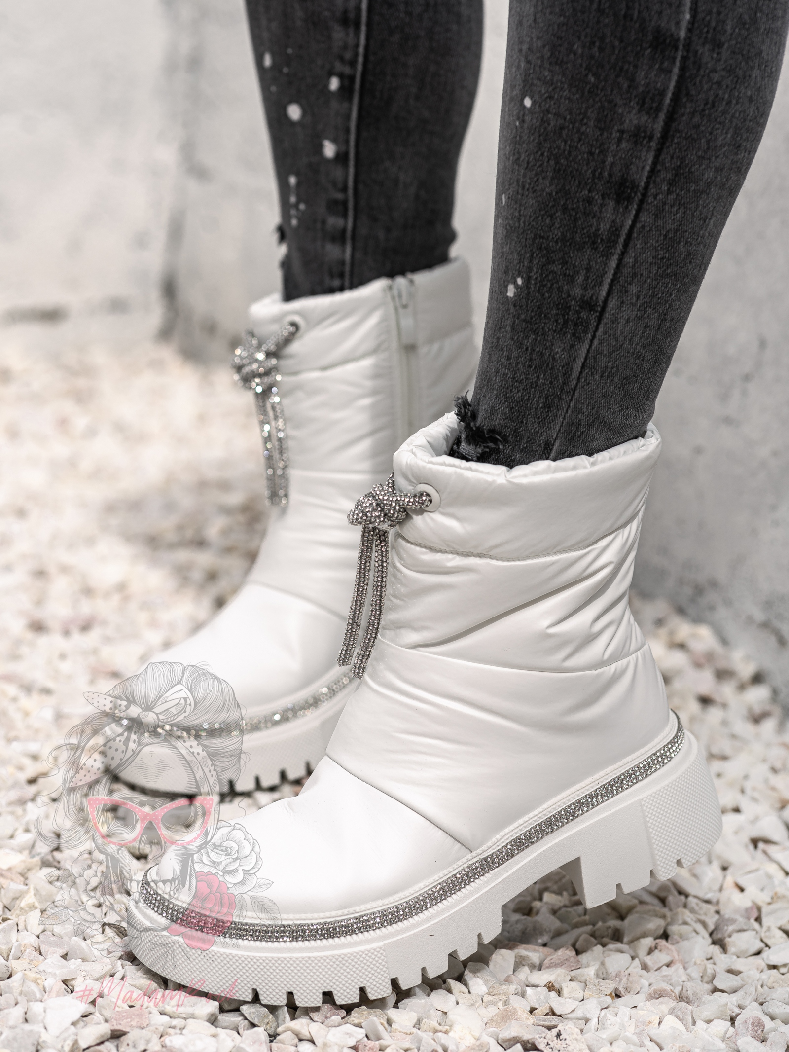 Botki śniegowce Madam List białe Botki śniegowce Madam List białe