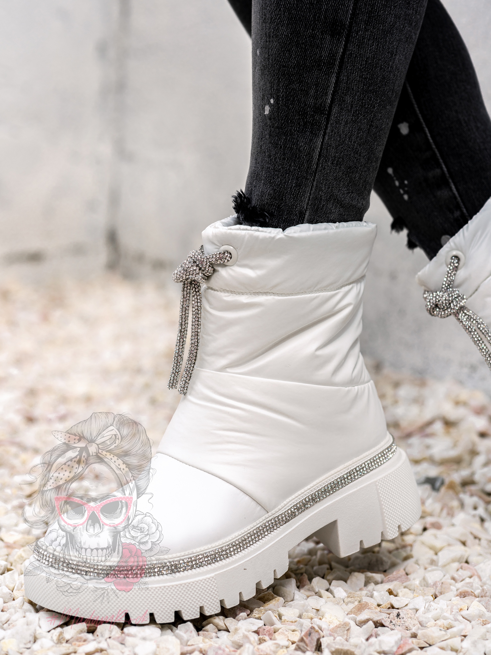 Botki śniegowce Madam List białe Botki śniegowce Madam List białe