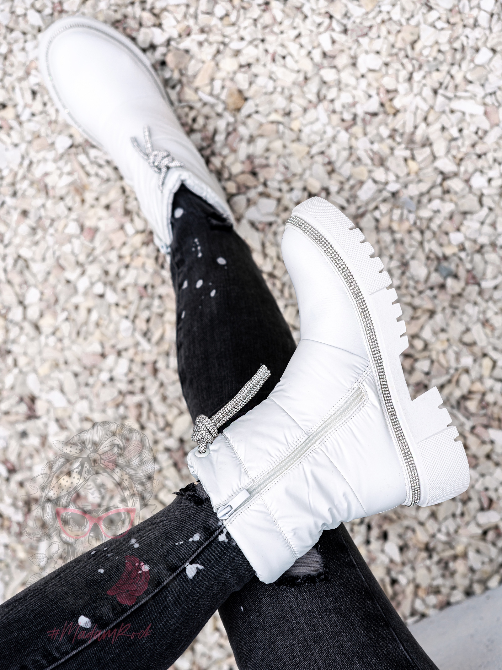 Botki śniegowce Madam List białe Botki śniegowce Madam List białe