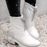 Botki śniegowce Madam List białe